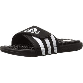 adidas Men's Adissage Slides Sandal, Black/Gold Metallic/Black, 6 in Saudi Arabia