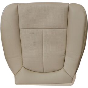NLQR Front Driver Bottom Replacement Seat Cover Tan Microfiber Leather Compatible with Ford F150 Lariat XLT FX2 FX4 2009 2010 2011 2012 2013 2014