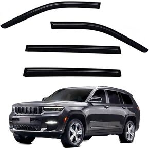 Window Visors Rain Guards fits Grand Cherokee L 2021-2025, Window Wind Deflectors Vent Shades, 4 Pieces (only Grand Cherokee L)