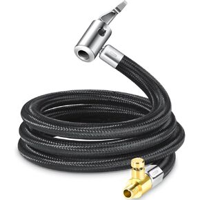 31.5'' Tire Inflator Hose Adapter Quick Connect&Release, Thumb Press Locking Tire Chuck, Fast Inflation, Tire Inflator Pump Hose Adapter for Car Motorcycle Bike