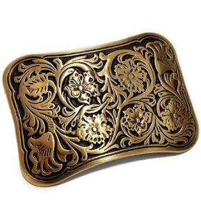 Solid Brass Buckle 1.5"-1.57"(38-40mm) Vintage Heavy Duty Belt Buckle Snap Fastener for Men's Belts
