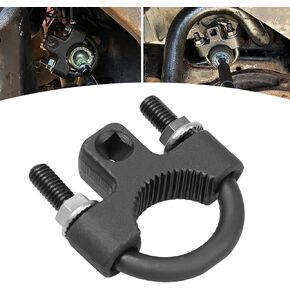 Inner Tie Rod Tool, U-shaped Tooth Non-slip Structure Tie Rod End Disassembly Tool with 1/2" Drive, Steering Gear Rudder Multifunctional Wrench, for Cars Repair Accessories (Black)