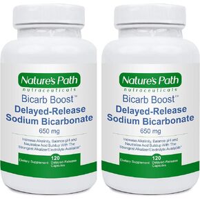 Sodium Bicarbonate 650 mg Tablets - Strongest Alkaline Tablets - Electrolyte Supplement & Keto Electrolyte Pills, Salt Tablets Hydration & Rehydration, Endurance, Stamina: 120 Capsules