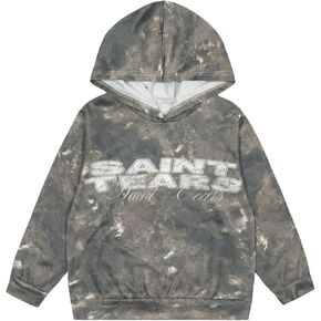 Boys Camo Hoodies Vintage Sweatshirt Pullover Casual Crew Neck Kids Hoodie Graphic Print Hooded (2-7 Years)