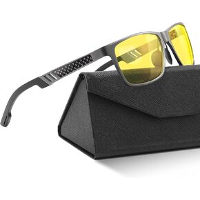 Carbon Fiber Anti Blue Light Glasses, Hardcore Durable Mens Blue Light Glasses with UV400 Protection & TR90 Frames