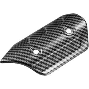 1 Set Universal Motorcycle ATV 4.69'' Carbon Fiber Pattern Black Exhaust Muffler Pipe Heat Shield Cover Guard Protector Auto Replacement Parts