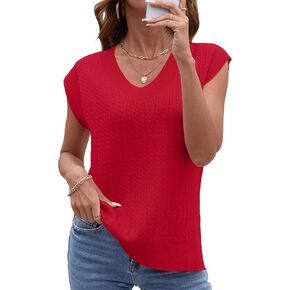 COSSEN Womens V Neck Sweater Vest Oversized Cable Knit Sleeveless Casual Loose Fit Pullover Tank Top
