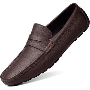 MWX Men's Dress Loafers Black Casual Slip On Shoes Fashion Soft Lightweight Boat Shoes
