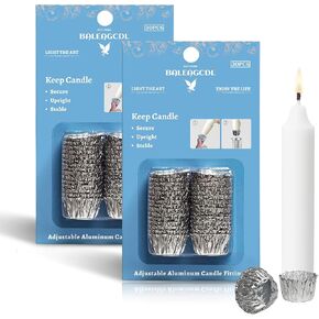 Candle Fittings Disposable Aluminum Foil Candle Holder Cups for Taper Candles, 30 Pieces Aluminum Liners Inserts for Menorah Cups in Kuwait