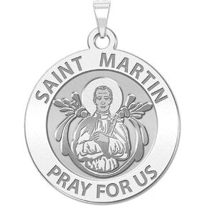 PicturesOnGold.com Saint Martin De Porres Religious Medal - 3/4 Inch X 3/4 Inch -Sterling Silver