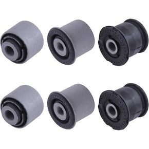 Set of 6 Rear Lower Knuckle Bushings, 1204129 1204130 1203611 Suspension Control Arm Bushing 52365S5A802 52365S5A024 52365S5A801 Compatible with Honda Civic for CRV for Element 2002-2006