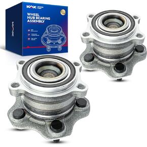 KAX 512388 Pair Rear Wheel Bearing Hub Assemblies, Ball Bearing, Black, Compatible with Nissan Altima 2007-2018, Maxima 2009-2014 2016-2019, Pathfinder 2013-2020, Murano 2015-2023, 5 Lugs W/ABS