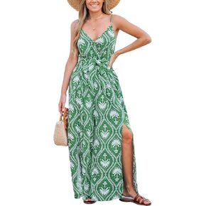 CUPSHE Women's Jumpsuits Floral Tropical Wide Leg Jumpsuit Sleeveless Overall V Neck Outfit Casual