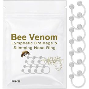 LIU JUN Bee Venom Lymphatic Drainage Nose Ring, Bee Venom Slimming Nose Ring, Bee Venom Nasal Oil Ring, Can Speed Up Basal Metabolic Rate and Bee Vitality