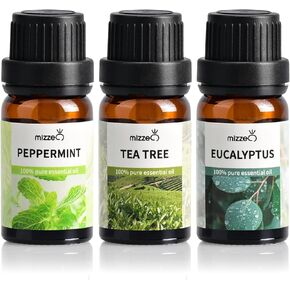 MIZZEO Floral Essential Oil Set, Premium Pure & Natural Aromatherapy Essential Oils for Diffuser for Home, 3 * 10 ML Diffuser Oil Gift Set- Lavender,Rose,Jasmine