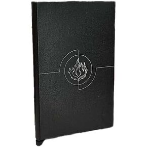 D's Fantasy RFID Aluminum Wallet, Flame Engraved, Protects Against Digital Theft