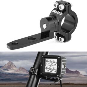 Whip Light Mount, Heavy Duty Aluminium 360° Rotating Adjustable UTV Whip Mount Flag Light Mounting Bracket for 1.75"-2" Roll Bar Cage