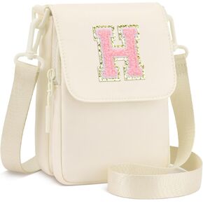 Birthday Gifts for Girls Crossbody Purse Small Initial Cell Phone Toddler Purse Triple Compartment Crossbody Bags