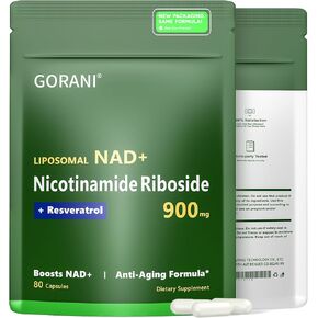 Gorani NAD+ Supplement 900MG, Nicotinamide Riboside, Liposomal Resveratrol, Quercetin - MNM Resveratrol Supplement (1)