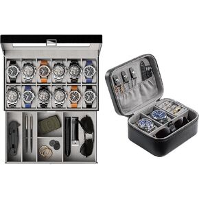 ProCase Watch Box Bundle with Travel Watch Case