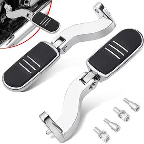 Benlari Rear Passenger Foot Pegs, A3 Steel Passenger Mini Footboard Fit For Harley Davidson Touring Road King Street Glide Road Glide Electra Glide Ultra Classic 1993-2025 (Black)