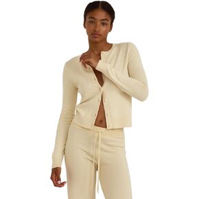 Women's Soft Knit Slim Fit Long Sleeve Cardigan Top