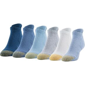GOLDTOE Women's Everyday Tab No Show Socks, 6-Pairs