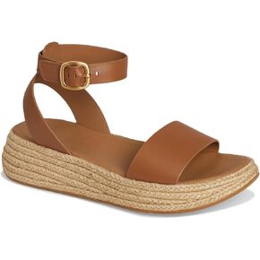 FitFlop Women's F-Mode Espadrille Leather Flatform a/Strap Sandals Wedge