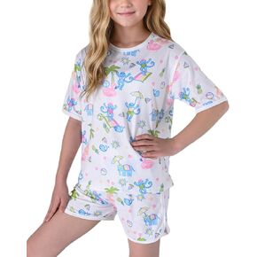 Girls Summer Monkey Short Set Kid 2 Piece Beach Clothing Outfit Y2k Preppy Loungewear Pjs Holiday Vacation Tracksuit