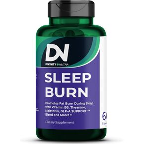 Sleep Burn Night Time Fat Burner,Night Shred Fat Burner and Natural Sleep Support for Men and Women,Metabolism Booster with Vitamin B6,L-Theanine Melatonin Astragalus Ceylon Cinnamon Berberine 60ct