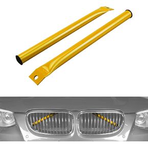 Bevinsee V Cover Braces Kidney Bars Compatible with E90 E91 E92 E93 320i 323i 325i 328i 330i 335d 335i 335is 335xi 2006-2013 Aluminum Front Grille Inserts Brace Wrap Stripes Covers, Yellow