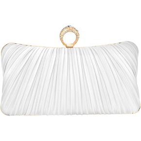 Fashion Women's Evening Bags, Artificial Silk Luxury Handbags with Chain Stylish Purses for Wedding Party