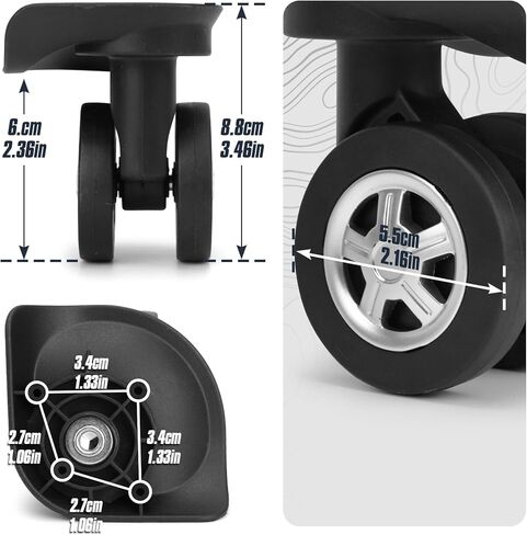 دومييلا 1 زوج عجلات دوارة زورق ، و 360 درجة من العجلات المطاطية مجموعة العجلات لإصلاح السفر والسفر ، DL130 in Kuwait
