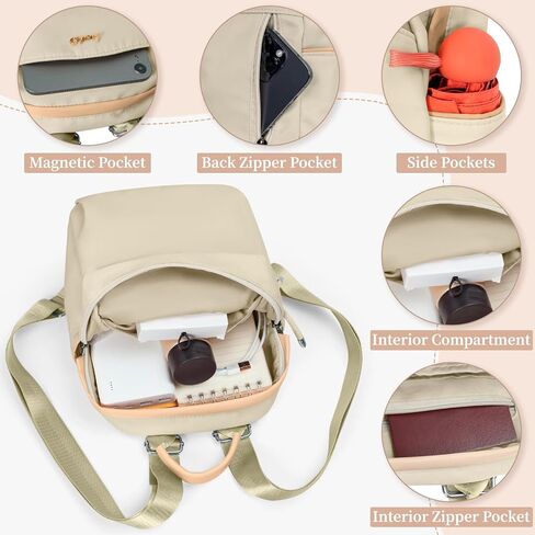 Mini Backpack, Small Lightweight Travel Backpack Purse, Waterproof Daily Backpack Purses, Gray in Kuwait