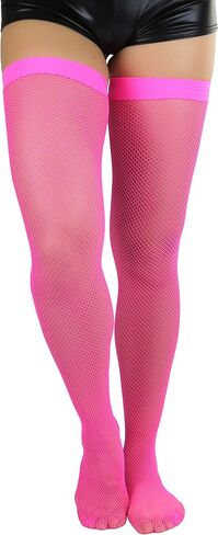 ToBeInStyle Women’s Fine Classic Fishnet Thigh High Stretch Nylon Novelty Stockings in Saudi Arabia