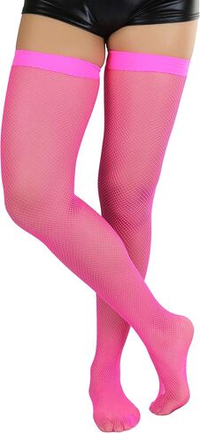 ToBeInStyle Women’s Fine Classic Fishnet Thigh High Stretch Nylon Novelty Stockings in Saudi Arabia