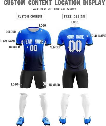 Custom Soccer Jersey Printed Player Name Number Sports Uniforms School Set Adult/Youth Suit for Fan in Saudi Arabia
