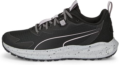 PUMA Men's Twitch Runner Trail Sneaker, Evening Sky-Orange Brick Black in Saudi Arabia
