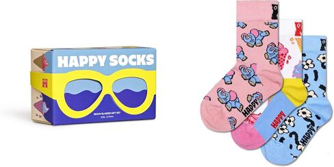 Happy Socks Kids Crew Socks- Fun Summer Styles in Gift Box Sets- Sunglasses, Ice Cream, Pirate's Treasure and More in Saudi Arabia