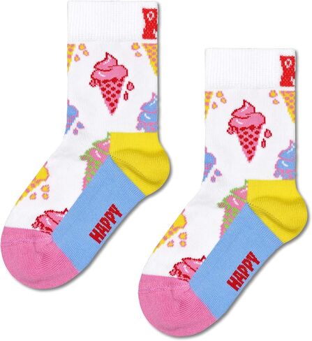 Happy Socks Kids Crew Socks- Fun Summer Styles in Gift Box Sets- Sunglasses, Ice Cream, Pirate's Treasure and More in Saudi Arabia