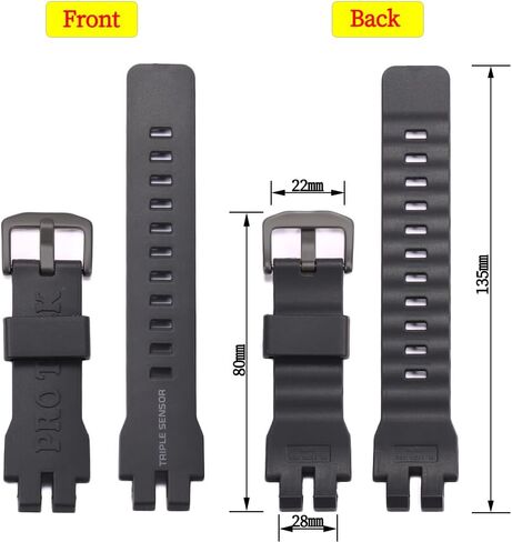 Resin Strap Replacement for Casio Protrek PRG-300 PRW-6000 PRW-6100 With Connector, PRW-3000 PRW-3100 Watch Band for Men and Women in Saudi Arabia