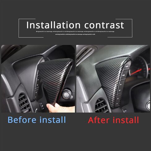 PIUGILH Dashboard Button Switch Cover Trim for Corvette C6 2005-2013 Interior Accessories, ABS Dash Board Speedometer Bezel Cover Trim Frame Sticker, 2PCS (Black) in Saudi Arabia