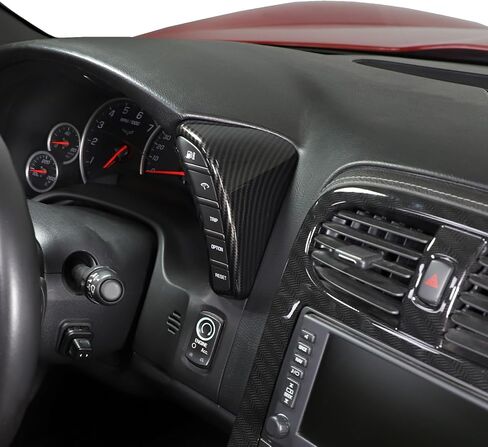PIUGILH Dashboard Button Switch Cover Trim for Corvette C6 2005-2013 Interior Accessories, ABS Dash Board Speedometer Bezel Cover Trim Frame Sticker, 2PCS (Black) in Saudi Arabia
