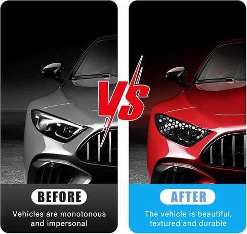 2PCS Car Rear Tail Light Lamp Stickers Honeycomb Type Decal, 18.9"×11.8" Universal DIY Self Adhesive Tint Film Taillight Sheet, Car Rear Tail Light Headlight Taillight Cover Trim (Carbon Fiber) in Kuwait