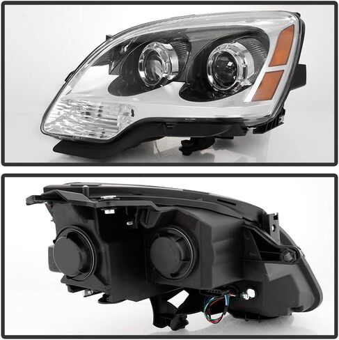 ACANII - For 2007-2012 GMC Acadia OE Halogen Type Chrome Projector Headlights Headlamps Pair Set Driver & Passenger Side in Saudi Arabia