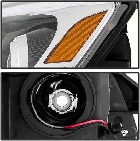 ACANII - For 2007-2012 GMC Acadia OE Halogen Type Chrome Projector Headlights Headlamps Pair Set Driver & Passenger Side in Saudi Arabia