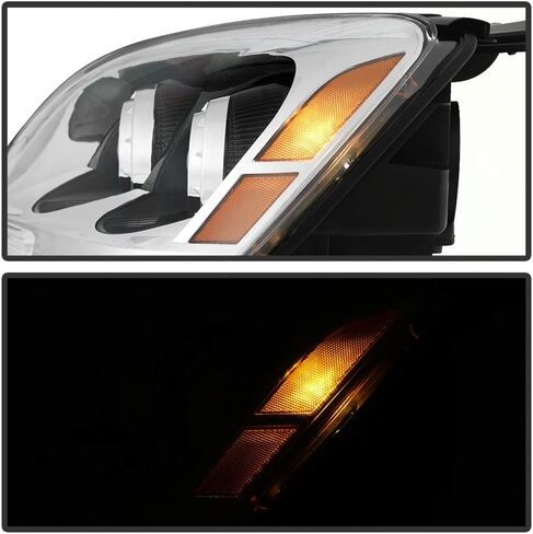 ACANII - For 2007-2012 GMC Acadia OE Halogen Type Chrome Projector Headlights Headlamps Pair Set Driver & Passenger Side in Saudi Arabia