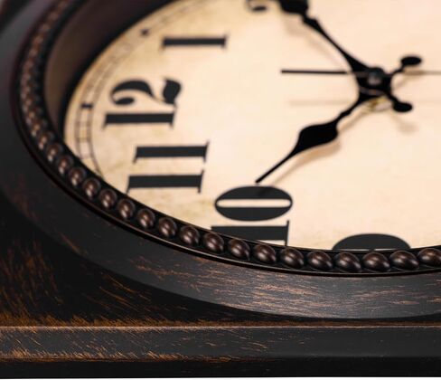 Wall Clock Vintage 1950s Style - Square Retro 12 Inch Wall Clocks Battery Operated for Kitchen Home Decor,Bronze in Saudi Arabia