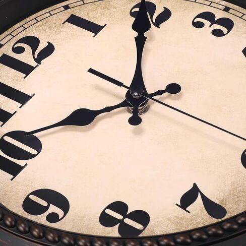 Wall Clock Vintage 1950s Style - Square Retro 12 Inch Wall Clocks Battery Operated for Kitchen Home Decor,Bronze in Saudi Arabia