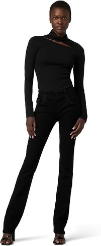 Hudson Women's Beth Mid Rise Petite Baby Bootcut Jean with Back Flap Pockets in Saudi Arabia